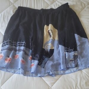 Disney Black and Blue Skater Mini Skirt